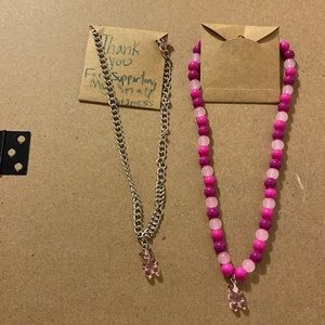 Pink gummy bear necklace